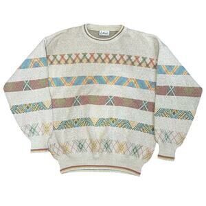 MAGLIFICIO FLORENCE Knit Vintage‎ Sweater Men's Southwest Grandpa Huxtable Retro